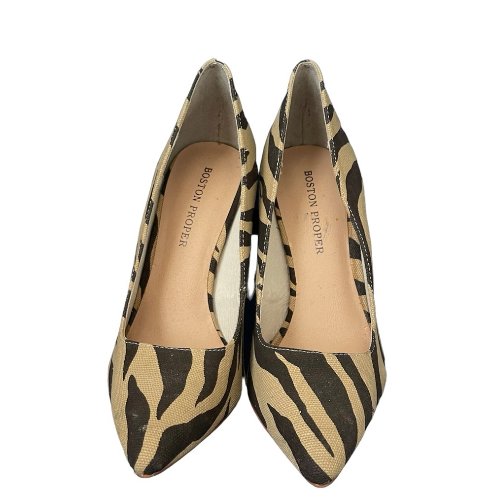 Boston Proper.Shoes high heels. Zebra print.